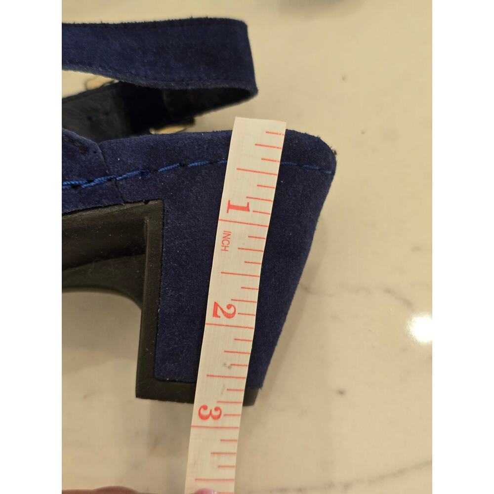 Martina and Peter H Blue Suede shoes size 37 us 6 with box - Picture 7 of 9